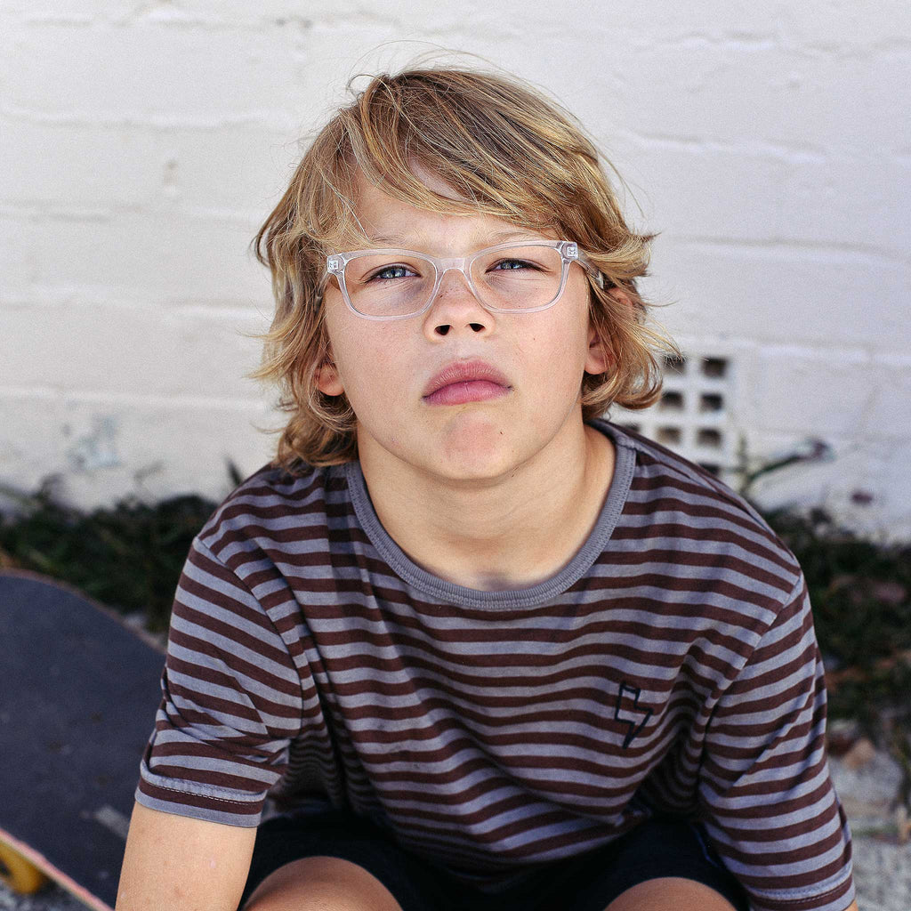 Boy Junior Glasses Frames Kids Glasses Flexible TR7008 Black Red